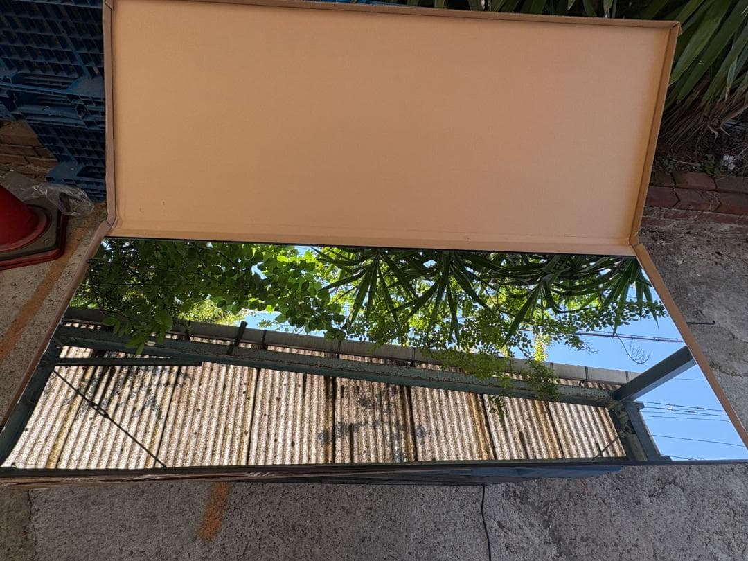 【美品】ダンスミラー 割れない鏡 幅60x160cm 姿見 黒色 3番