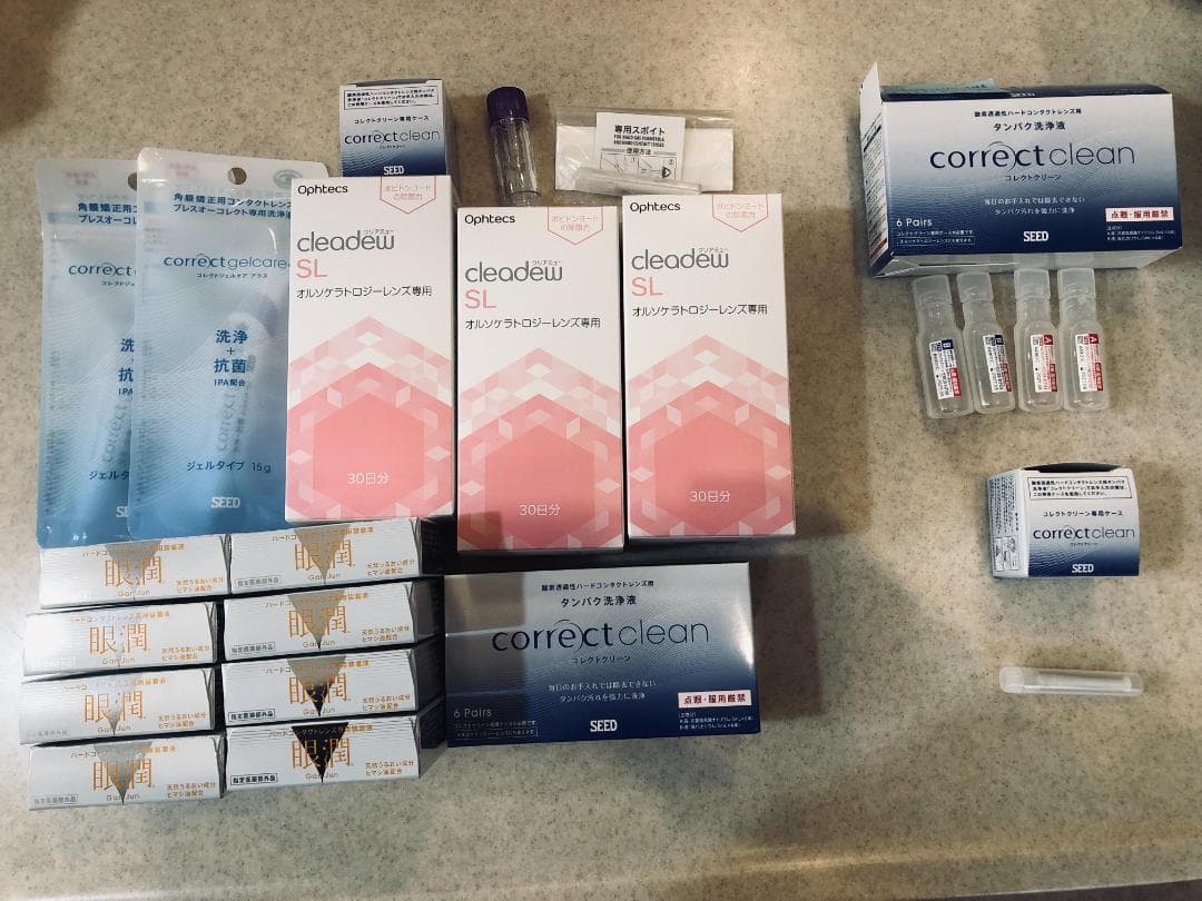 オルソケラトロジー　ケア用品セット（ophtecs、SEED）