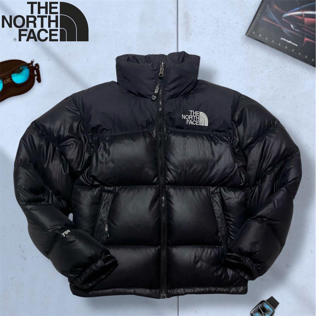 THE NORTH FACE ブラックダウンジャケット XS ヌプシ 厚手 軽量