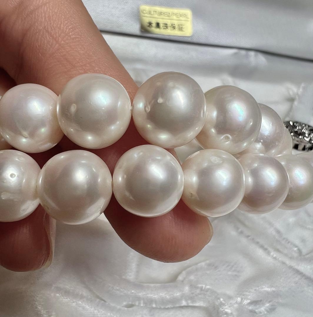 A2081 本真珠 ネックレス 淡水　真珠　 パール 超大粒　14kgf