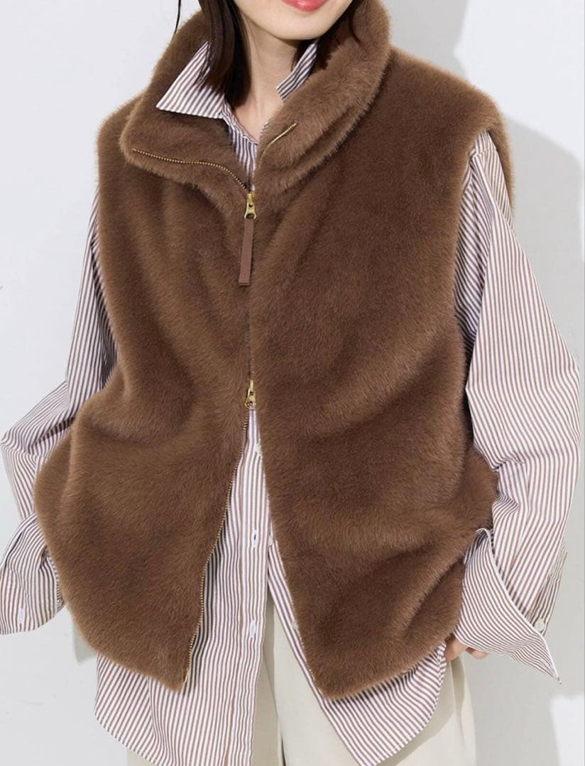 ミンクエコファーベスト　スローブイエナ