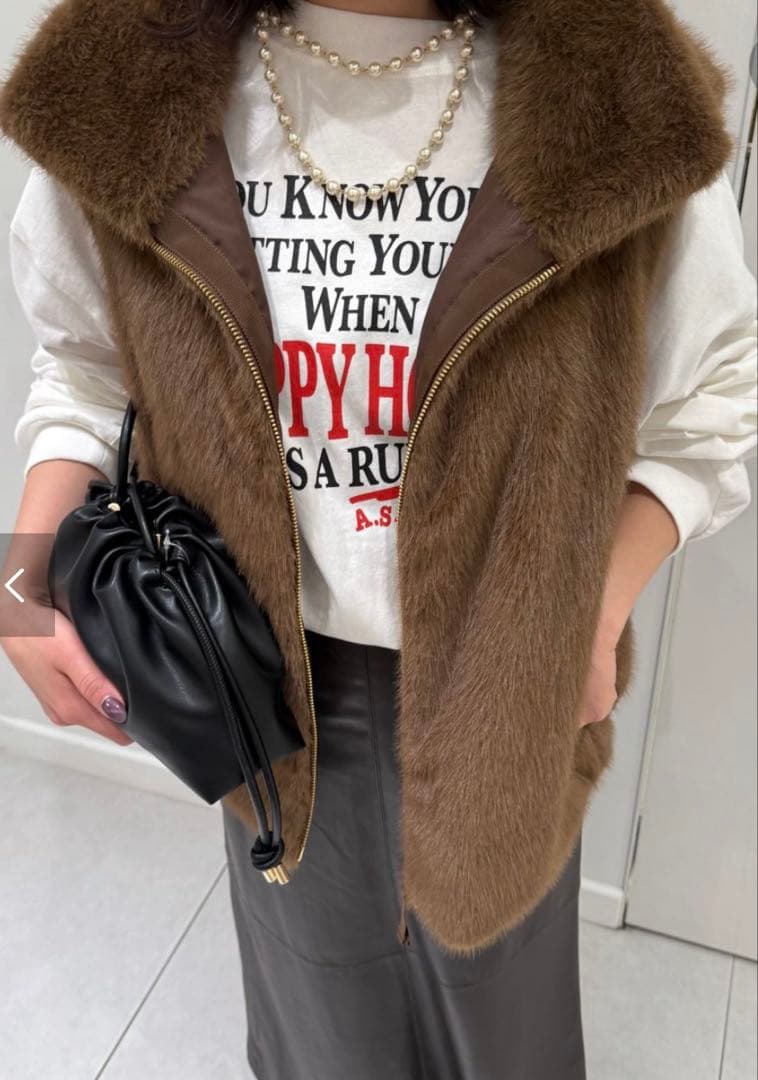 ミンクエコファーベスト　スローブイエナ