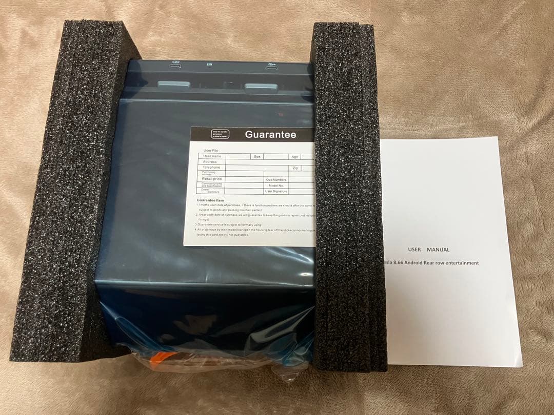 Tesla用 8.66インチ Android リアモニター 後席エンタメ