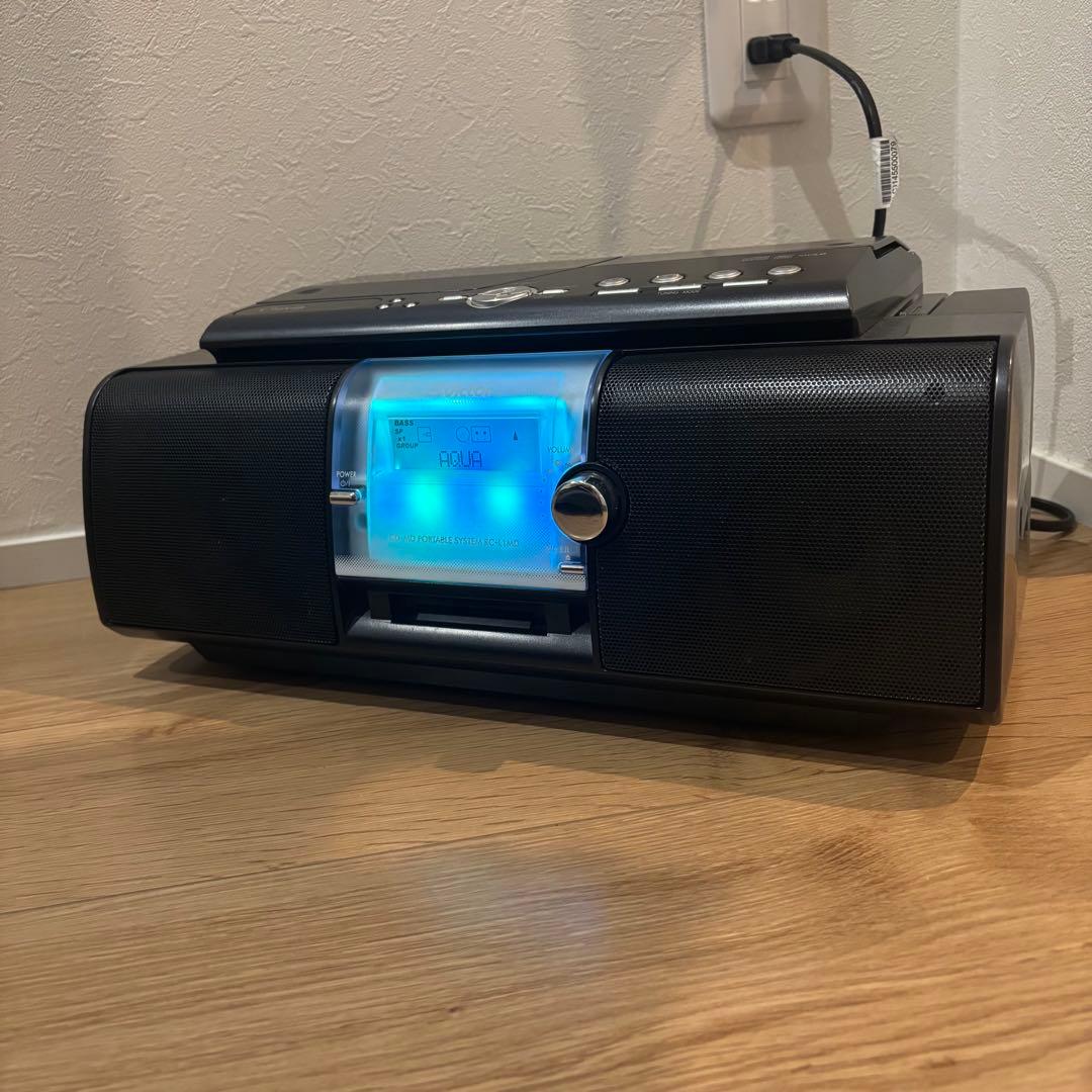 【美品】VICTOR RC-L1MD ブラック CD・MD・ラジカセ