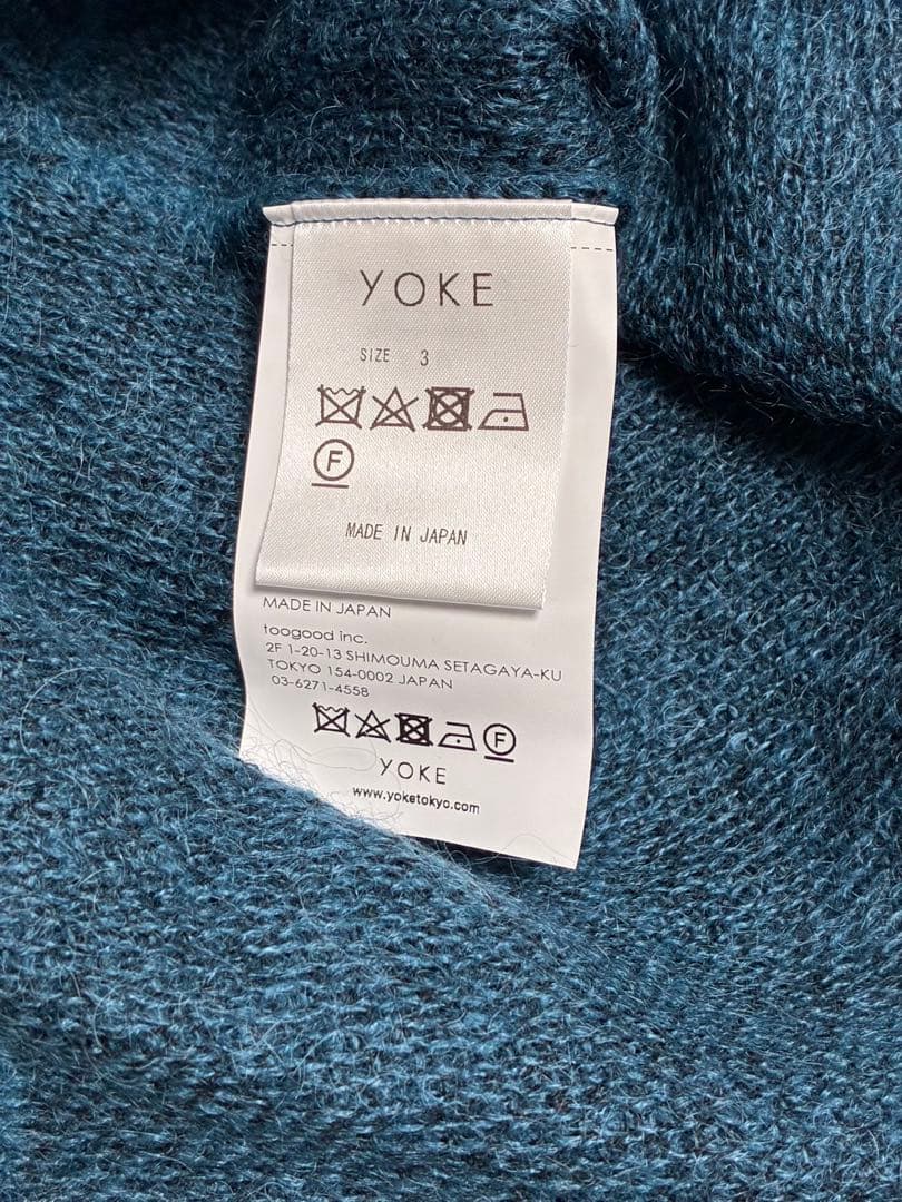 トップス YOKE 24AW BRUSHED MOHAIR SWEATER PEACOCK