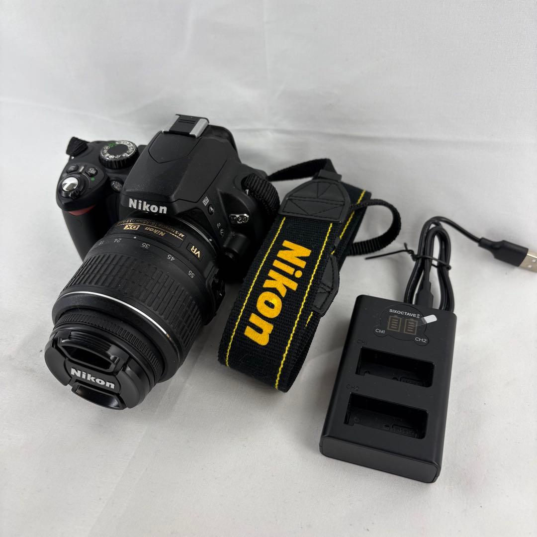 Nikon ニコン デジタル一眼レフカメラ D60 レンズストラップ付き