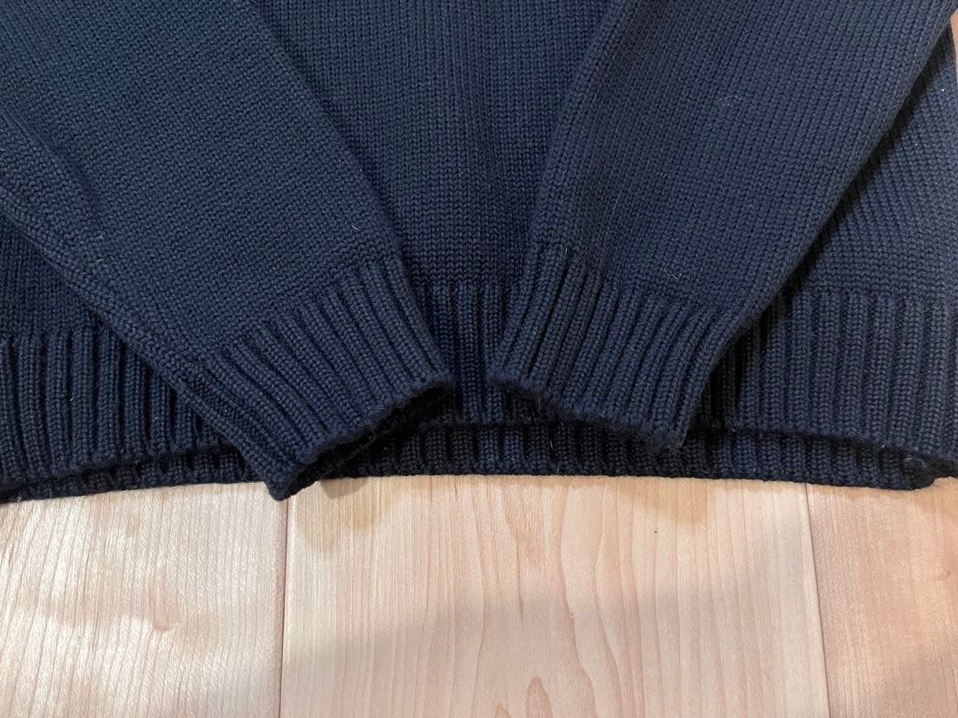 ザノーネ ZANONE ヴァージンウール100% ネイビー ニット サイズ46