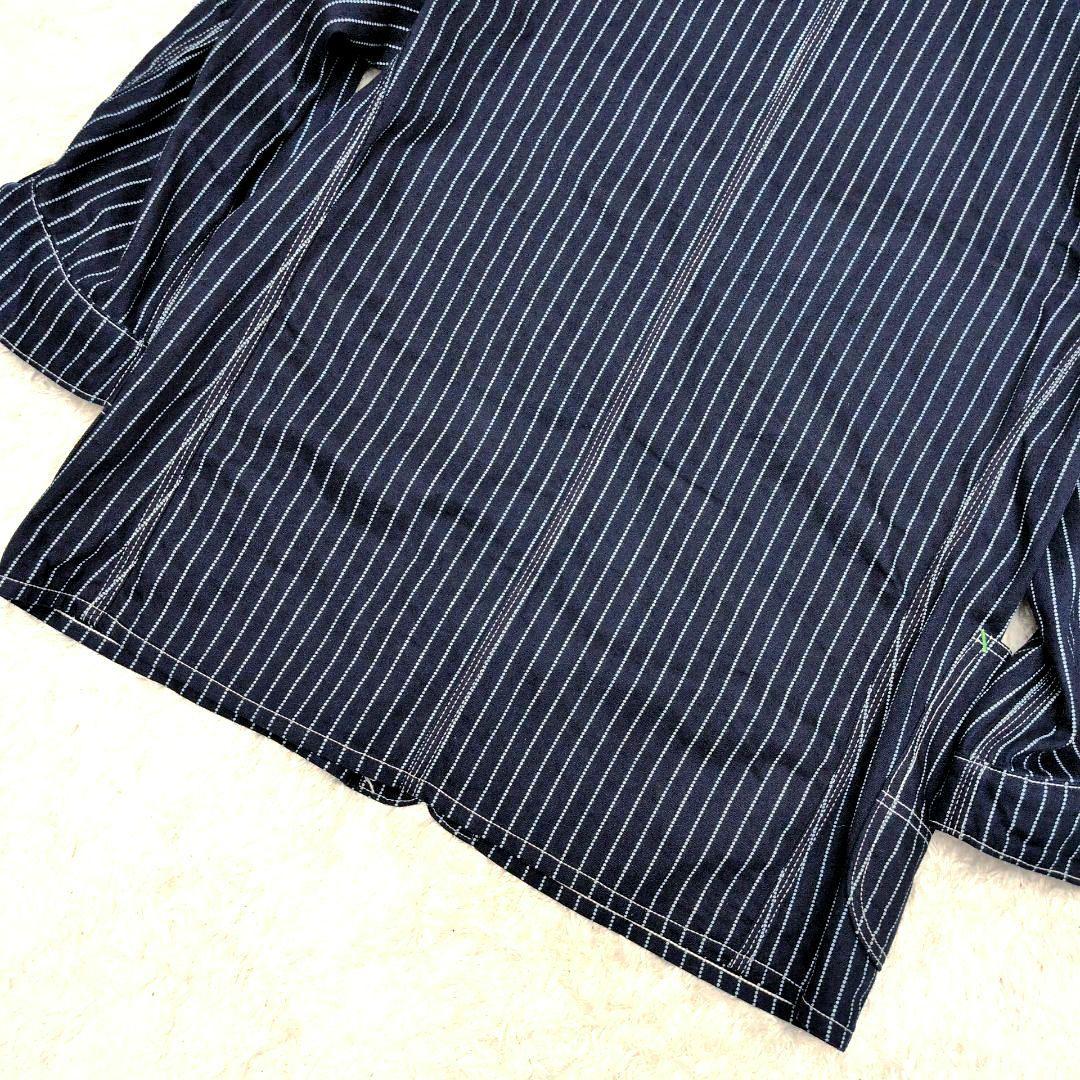 【新品同様】シュガーケーン　SC15658　ウォバッシュストライプ　ワークコート