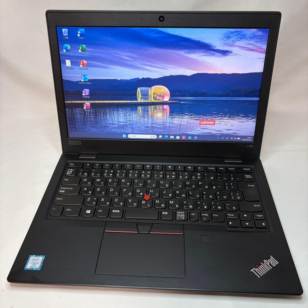 美品 ThinkPad L380 8世代 i5 8GB 13.3型 Office