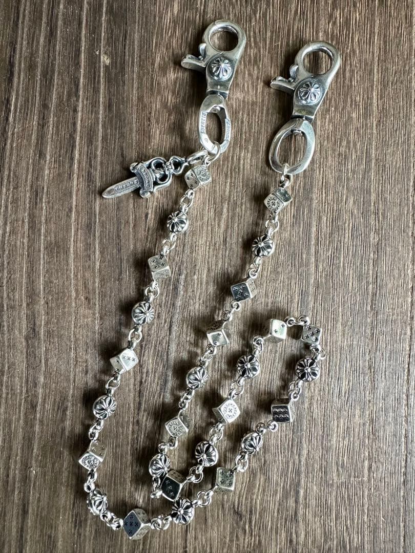 ウォレットチェーン ダブルクリップ　165グラム