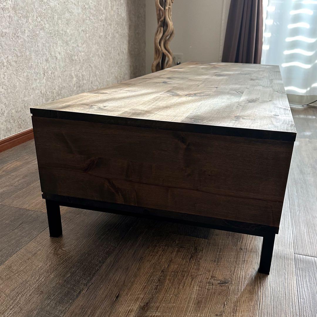 ひ*と様 美品 天然木 オーダー TVボード 幅180cm　古材風