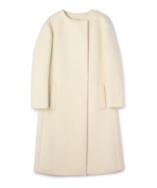 美品ESTNATION　ホワイト　コート　サイズ38 毛100%