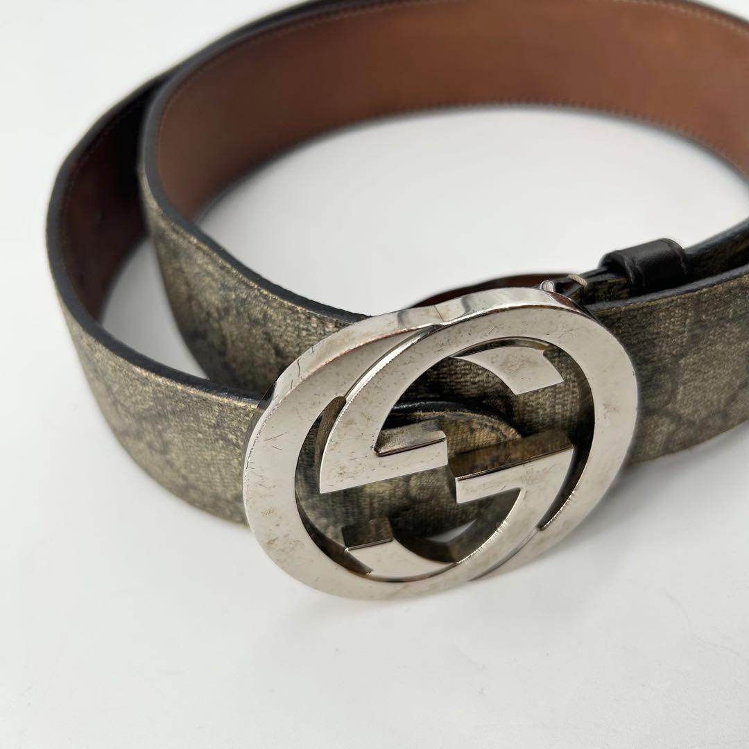17524✨GUCCI GGスプリーム インターロッキング金具 ベルト