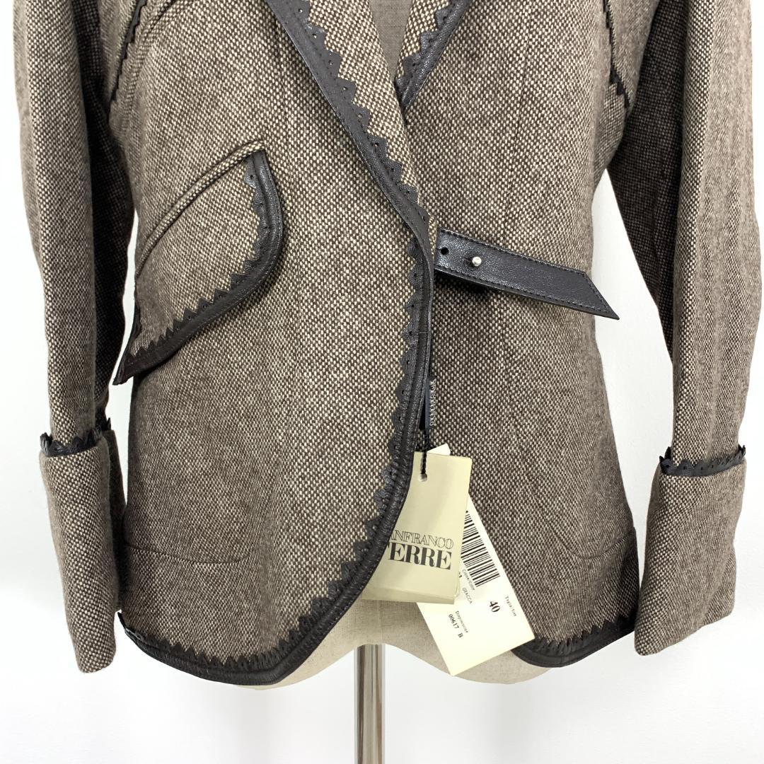 LA8506 新品タグ付 ジャンフランコフェレ テーラードジャケット 茶 40