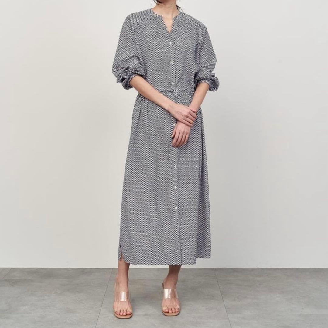 美品SOEJU チェーン柄ロングワンピース シャツ カーディガン