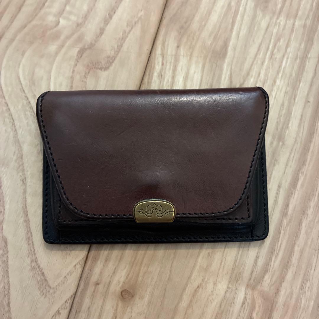 Dual カードケース/名刺入れ　ブラウン レザー