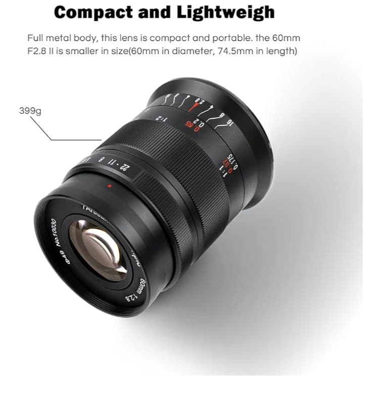 7Artisans 60mm F2.8 II マクロ eマウント　箱説明書あり