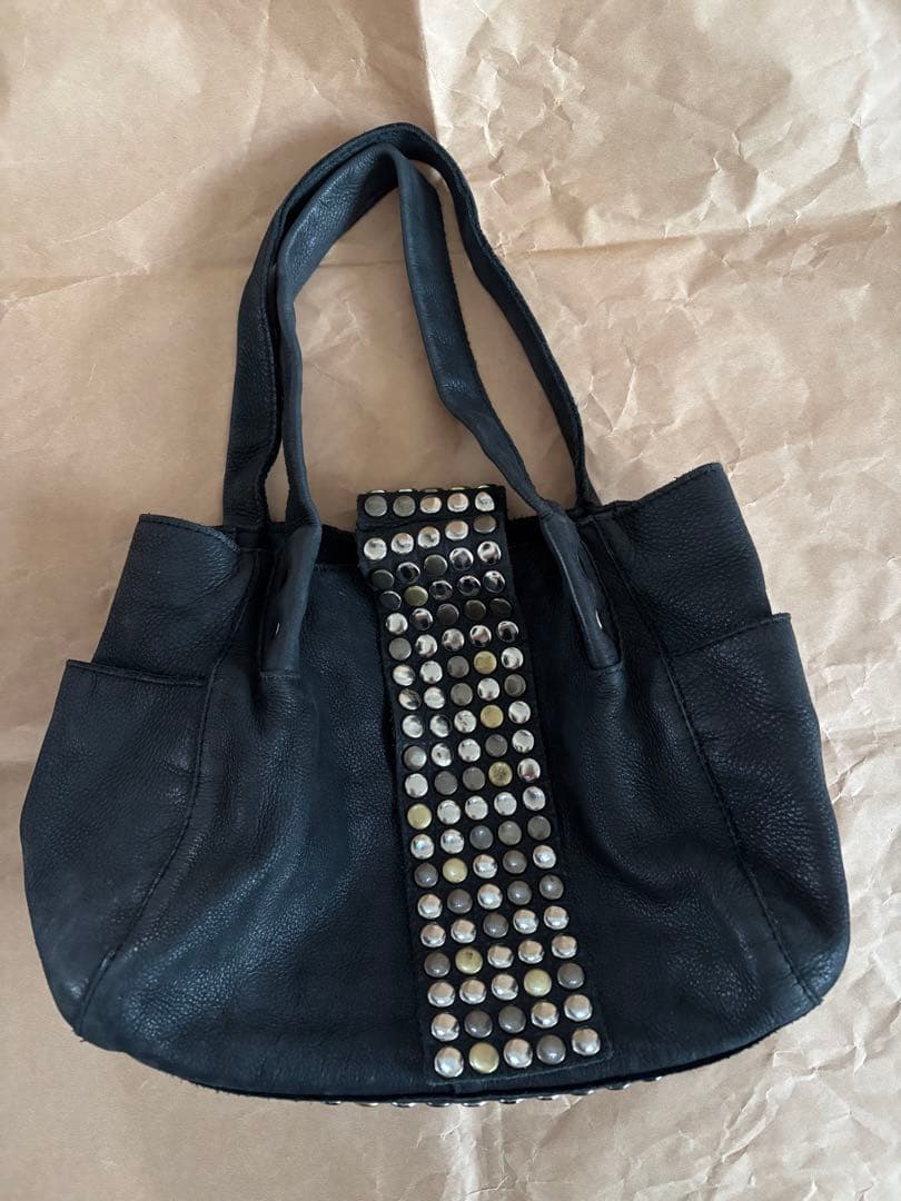 TRES トレ スタッズ レザー トートバッグ
