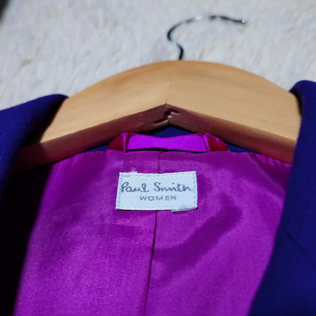 【新品タグ付き】ポールスミス スーツセットアップ パープル スカート ステッチ