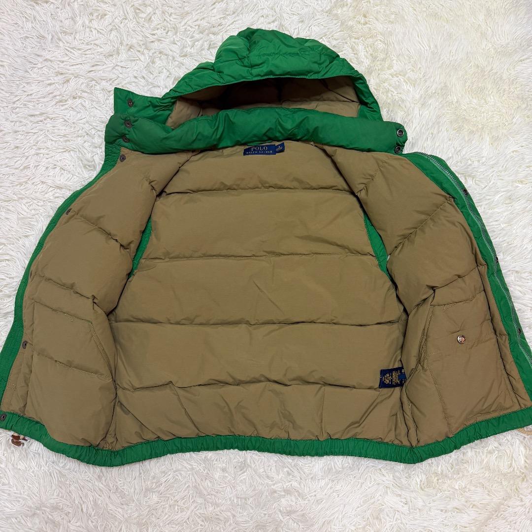 POLO RALPH LAUREN ダウンベスト フード付き グリーン M