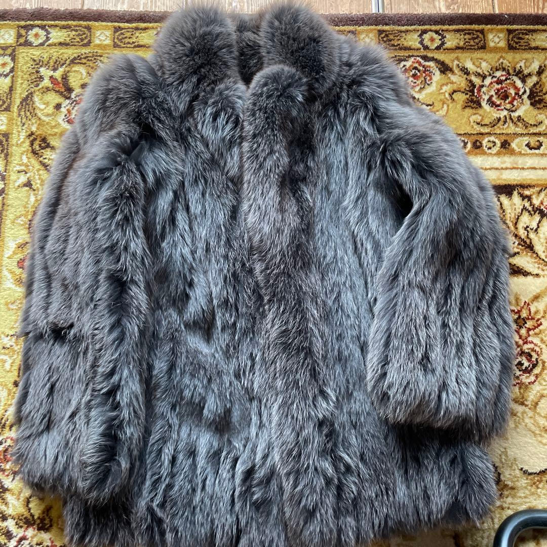 リアルファーSAGA FOX シルバーFOX毛皮コート