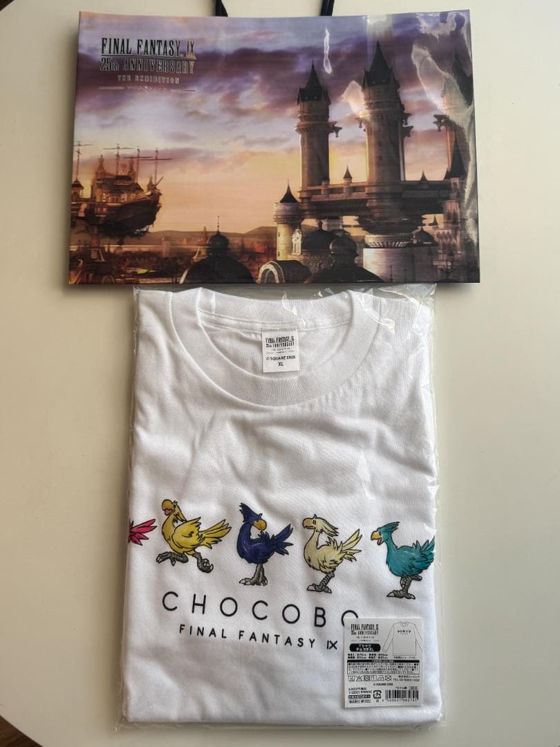 【新品未開封】FF9展 チョコボTシャツ 購入特典ショッピングバッグ付き