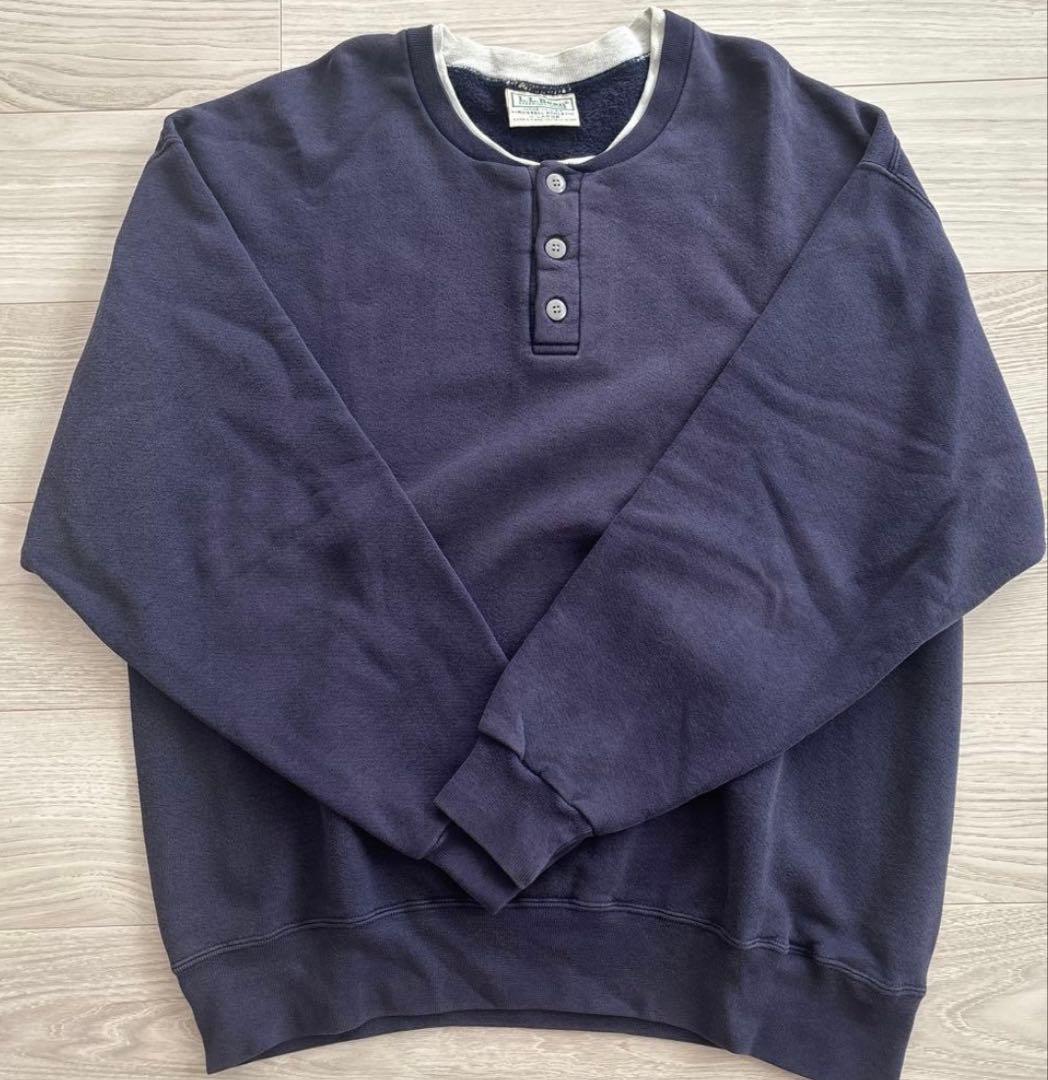80s L.L.Bean×Russell ヘンリーネック スウェット XL