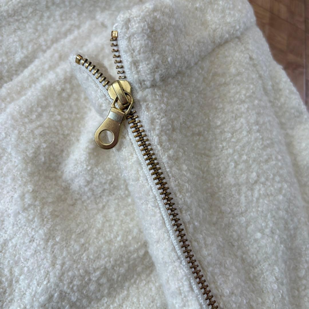 新品 Sheller シェリエ ゴールドZIP ショートパンツ ホワイト 白