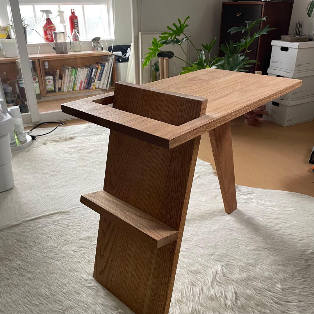 送料込み　海外買い付け　オーク材　サイドテーブル
