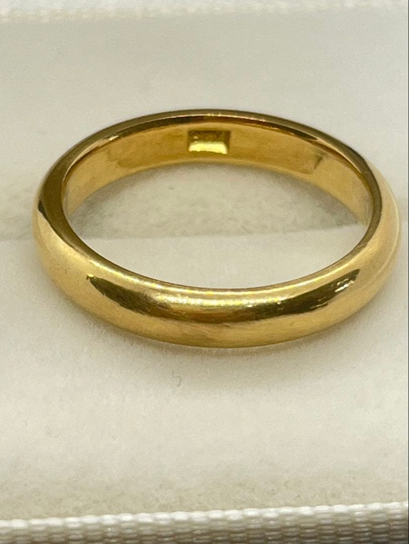 ポピー　K18 平甲丸リング 4.67g指輪 リング 刻印あり K18刻印