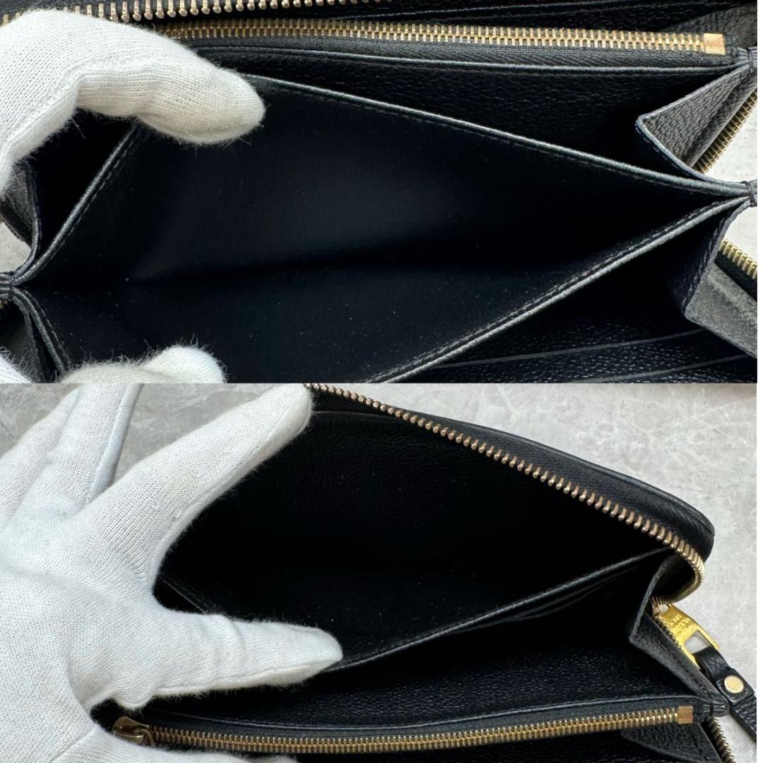 【極美品】ルイヴィトン財布　アンプラント　ジッピーウォレット　ノワール　黒①