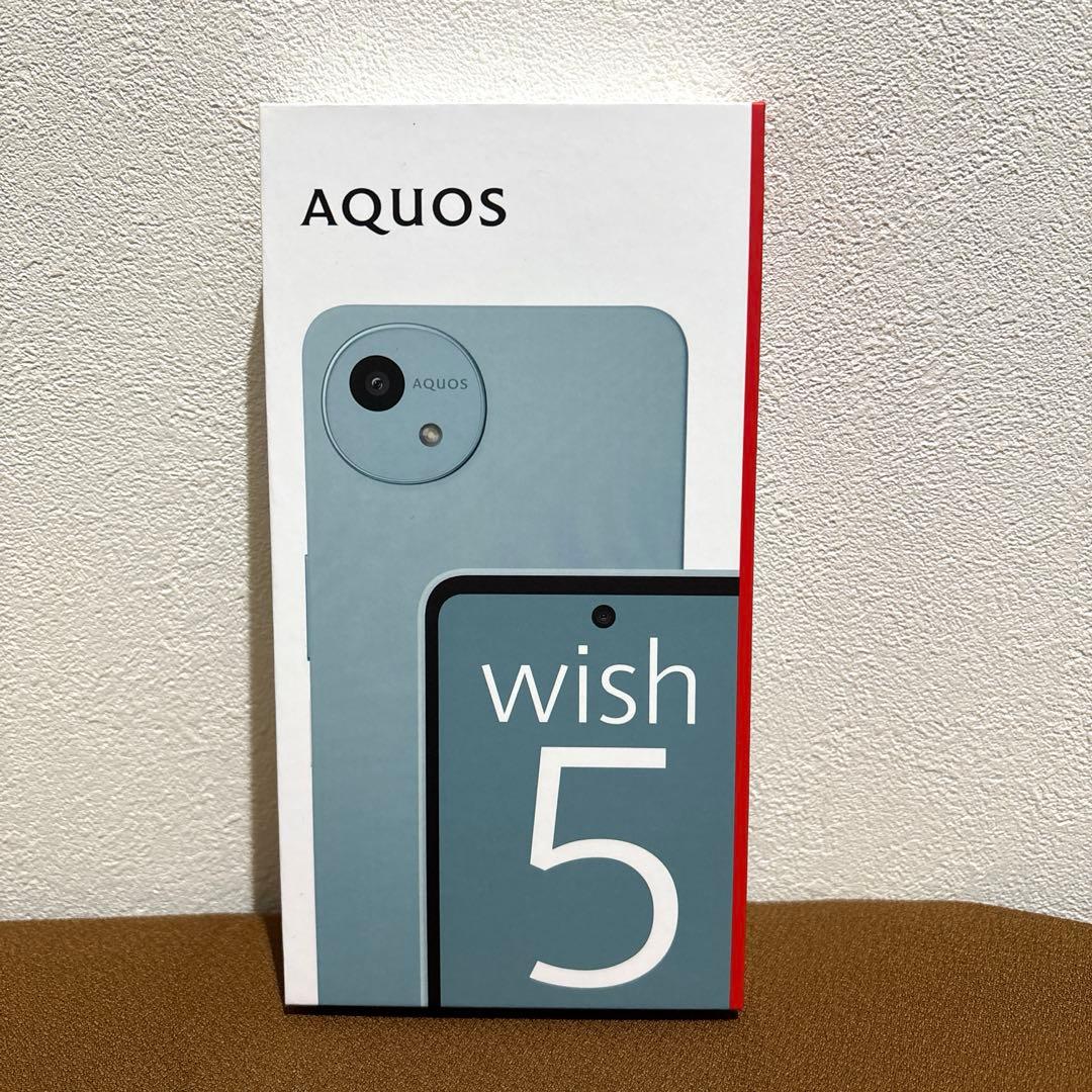 新品 AQUOS wish 5 本体 グリーン ショップで不具合無し確認済み