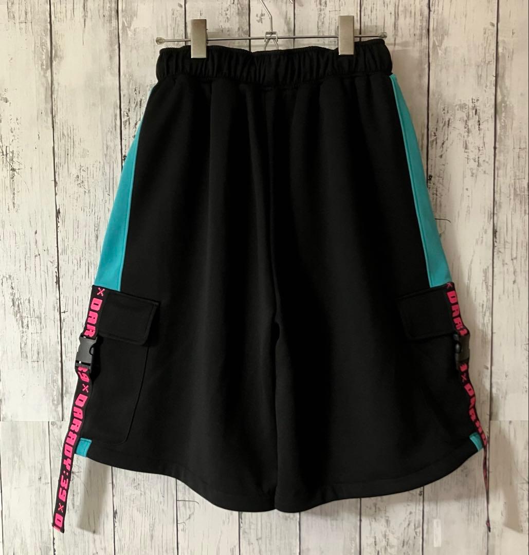 【ほぼ未使用】DARRDY×初音ミク 2wayジャージパンツ ワイドカーゴパンツ