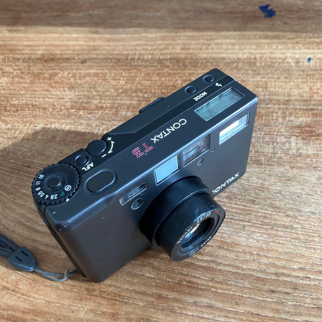 CONTAX T-3 フィルムカメラ チタンブラック 取説有【オマケフィルム付】