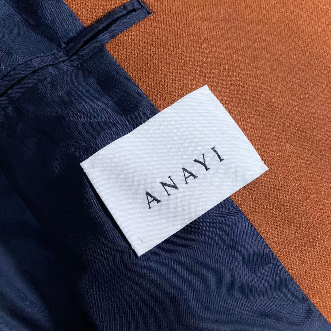 美品 アナイ 20AW ウールサキソニーダブルジャケット ブラウン 38
