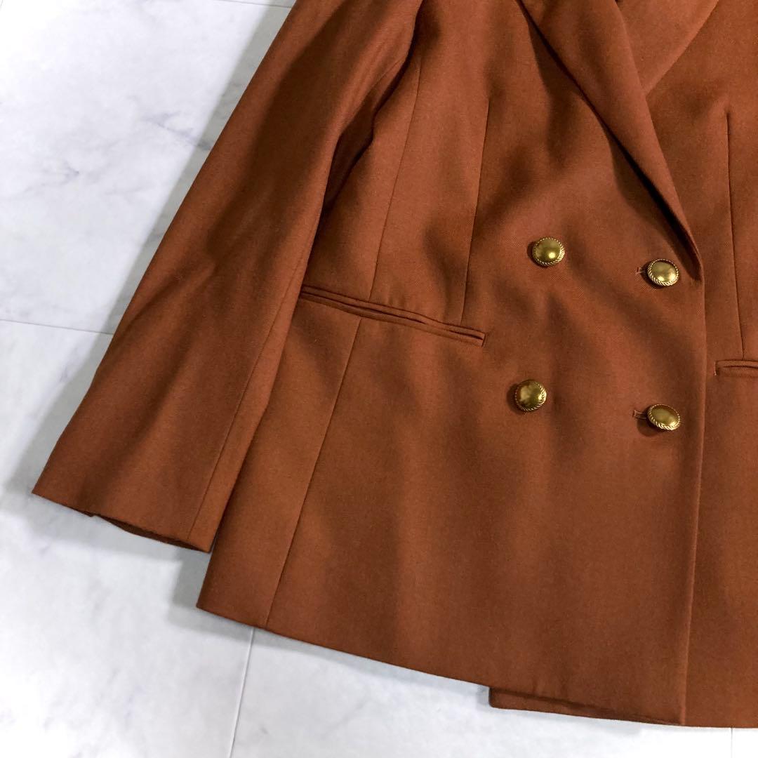 美品 アナイ 20AW ウールサキソニーダブルジャケット ブラウン 38