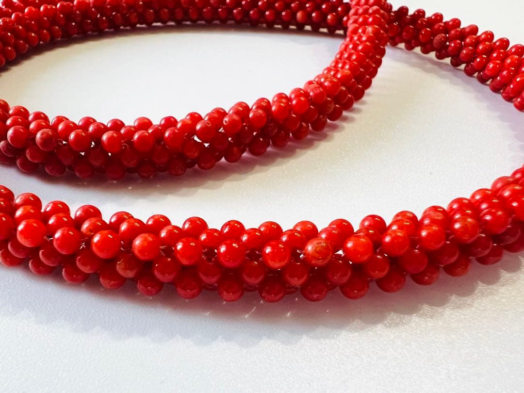 （東泰堂）珊瑚 ネックレス 血赤 14K