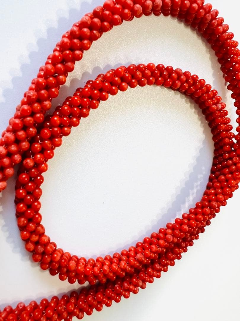 （東泰堂）珊瑚 ネックレス 血赤 14K