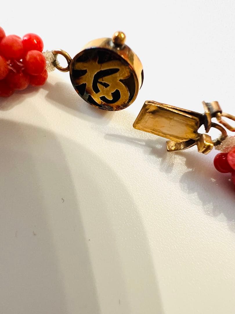 （東泰堂）珊瑚 ネックレス 血赤 14K