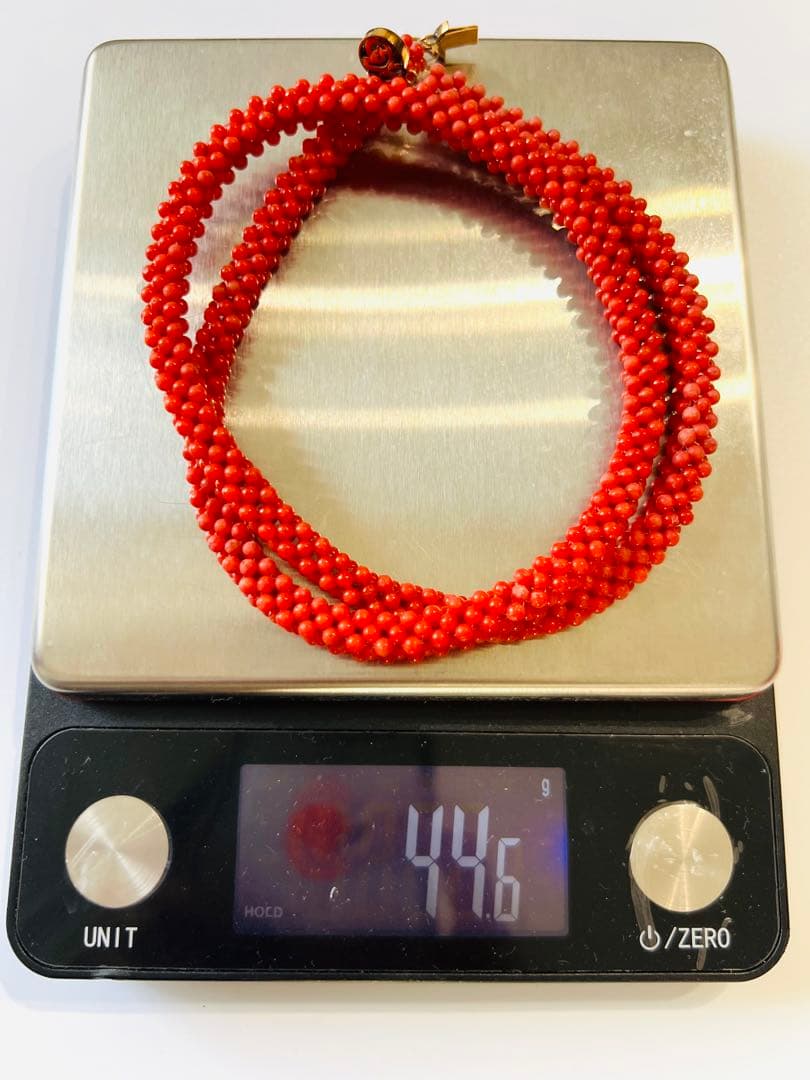 （東泰堂）珊瑚 ネックレス 血赤 14K