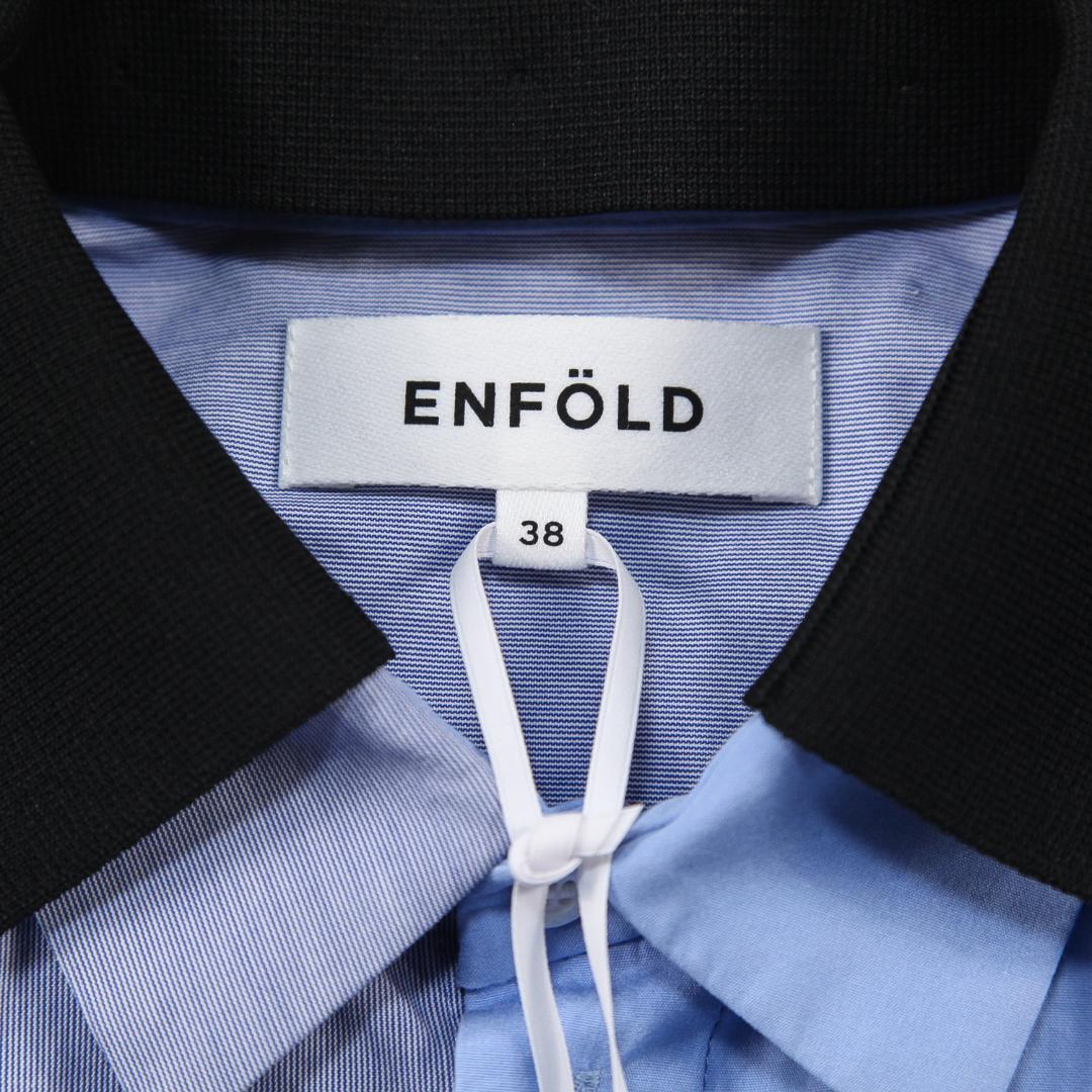 美品 ENFOLD 24AW KNIT CLERIC SHIRT グレンチェック