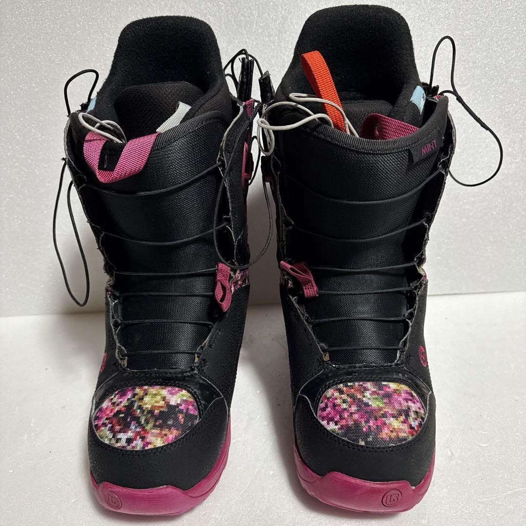 美品24cm バートンスノーボードブーツ初心者レディース格安激安特価黒色ピンク