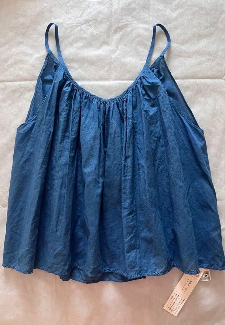 中川政七商店　藍染　ギャザーキャミソール　完売商品