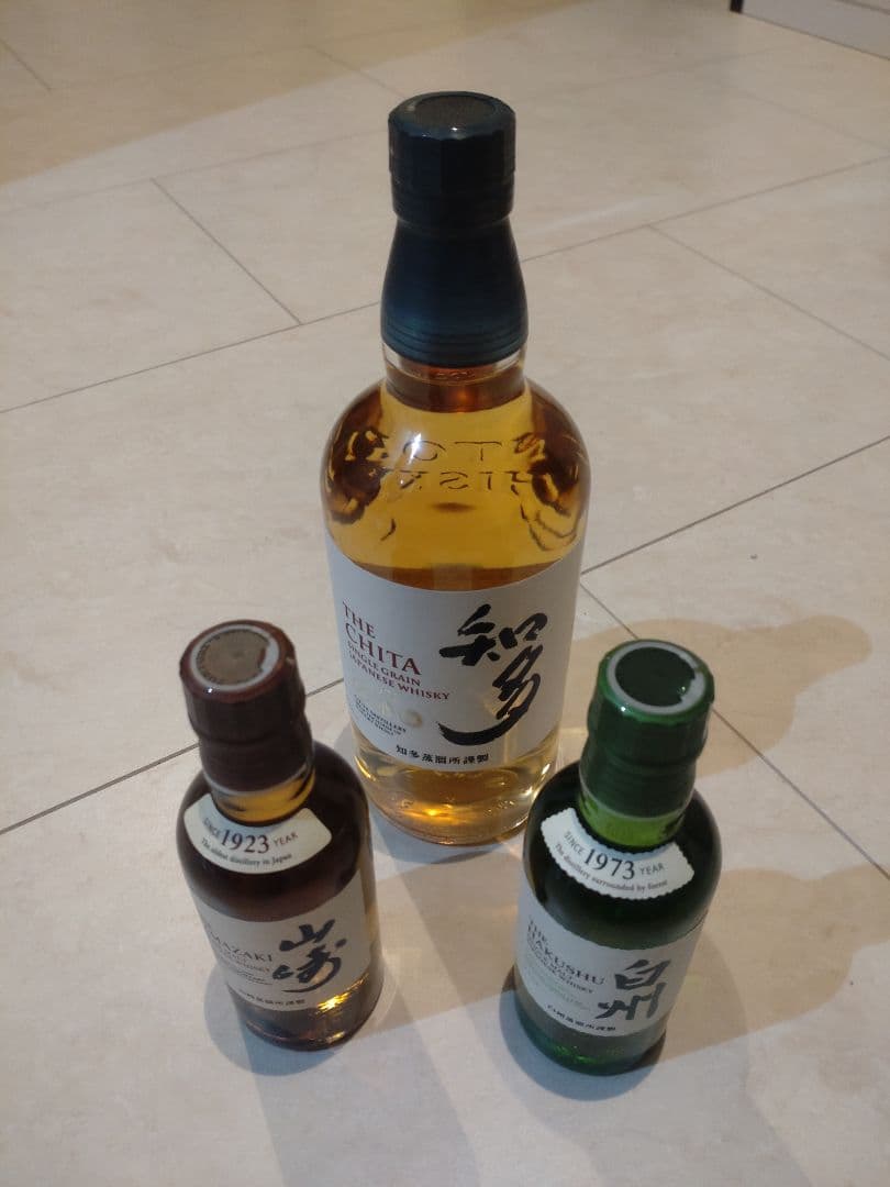 山崎 180ml・白州 180ml・知多 700ml　ウイスキー3本セット