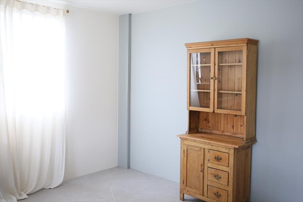 英国アンティーク古木キッチンキャビネット/木製食器棚/本棚/飾り棚(88-178