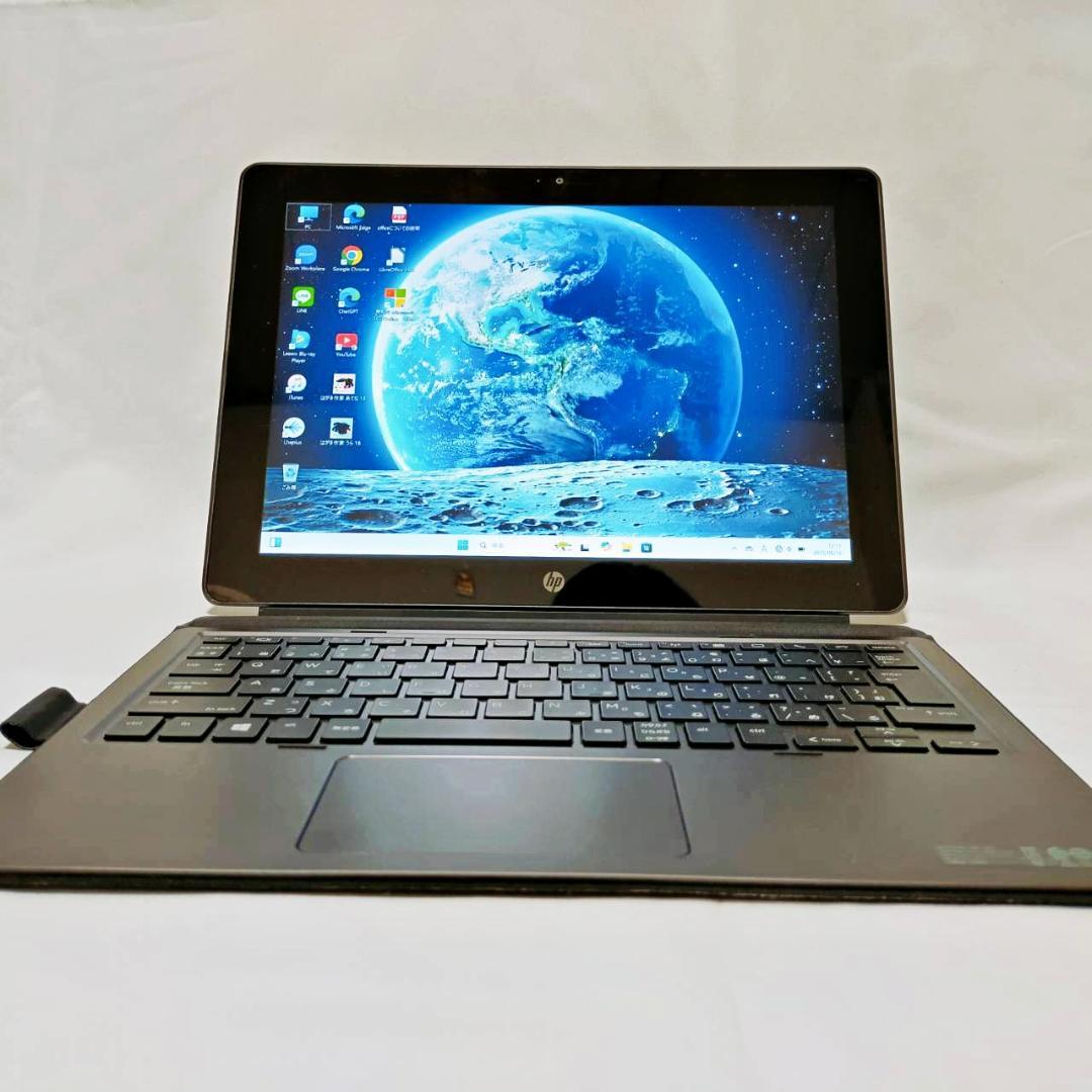 【美品】タブレット型で軽量✨キーボード付き✨HP設定済ノートパソコン