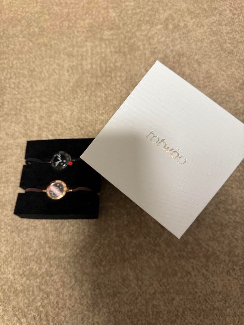 Totwoo バングル 2本セット 黒/ピンク