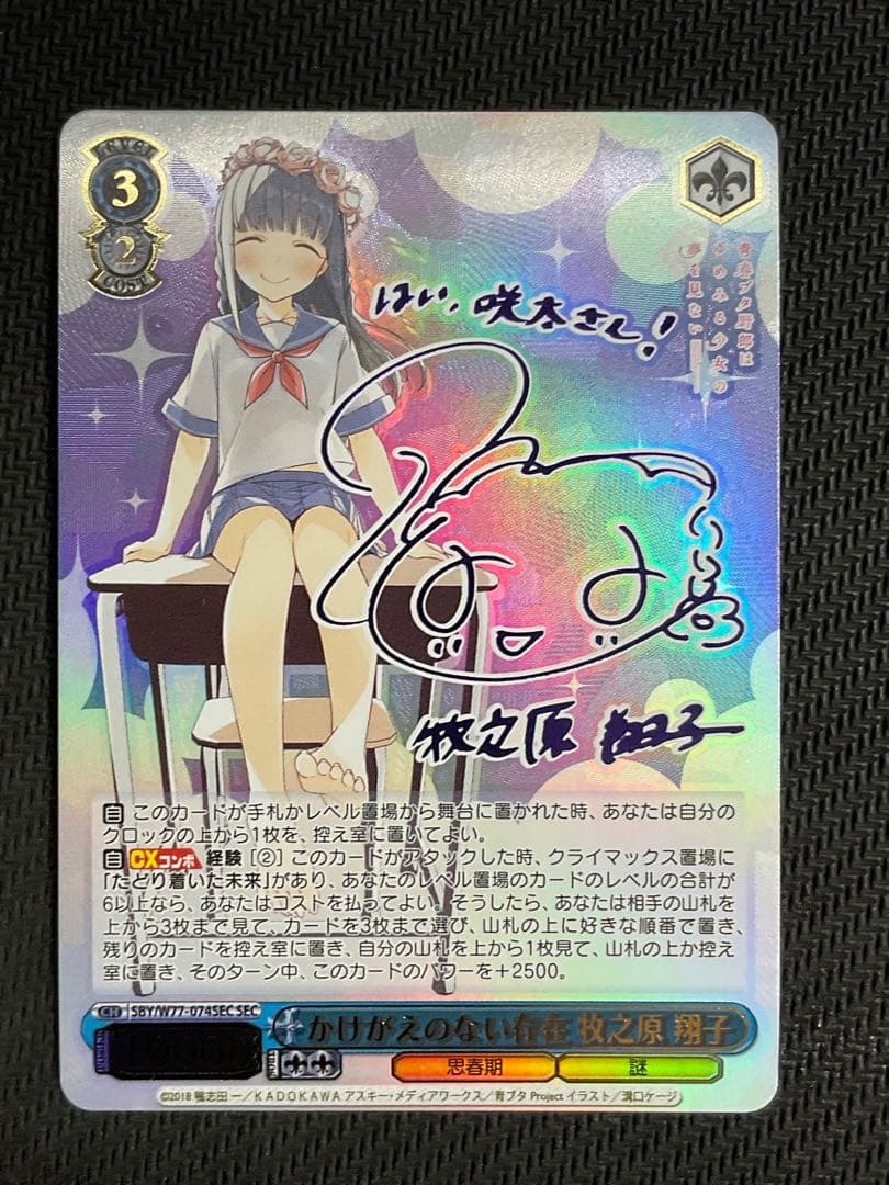 かけがえのない存在　牧之原　翔子　SEC サイン