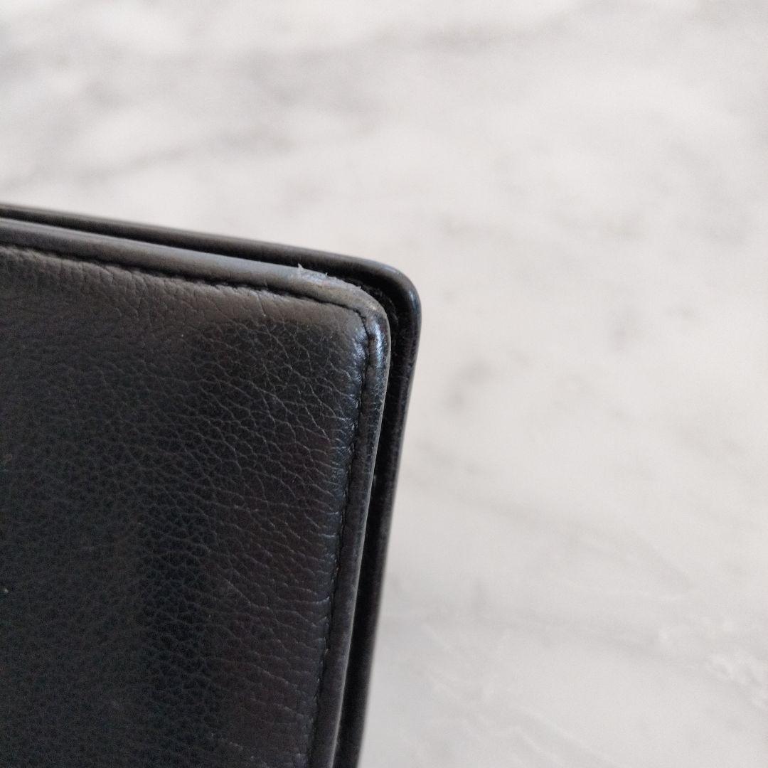 CHANEL カメリア型押し ココマーク 長財布 ブラック