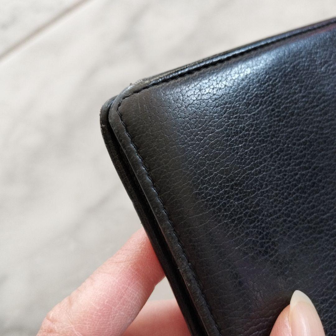 CHANEL カメリア型押し ココマーク 長財布 ブラック